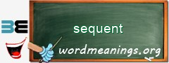 WordMeaning blackboard for sequent